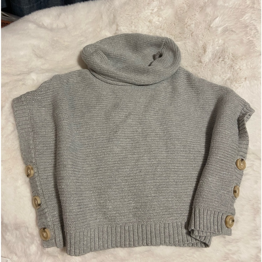 Little Girls Silver Glittery Shrug